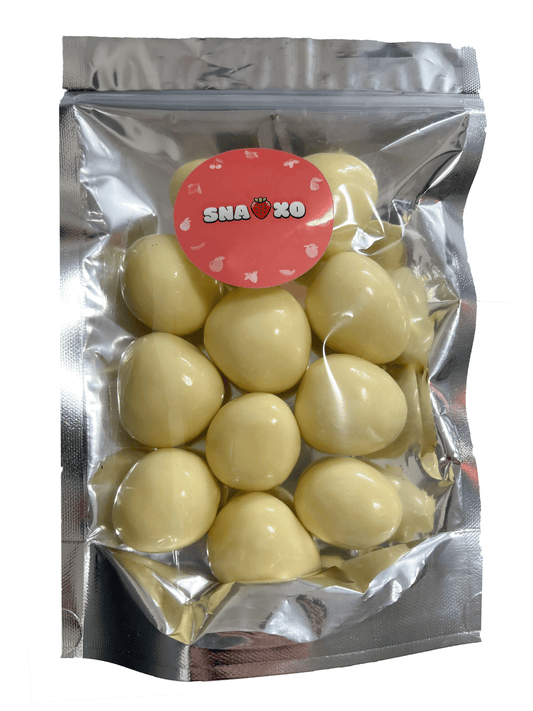 Gefriergetrocknete Erdbeeren mit weißer Schokolade überzogen (200g)